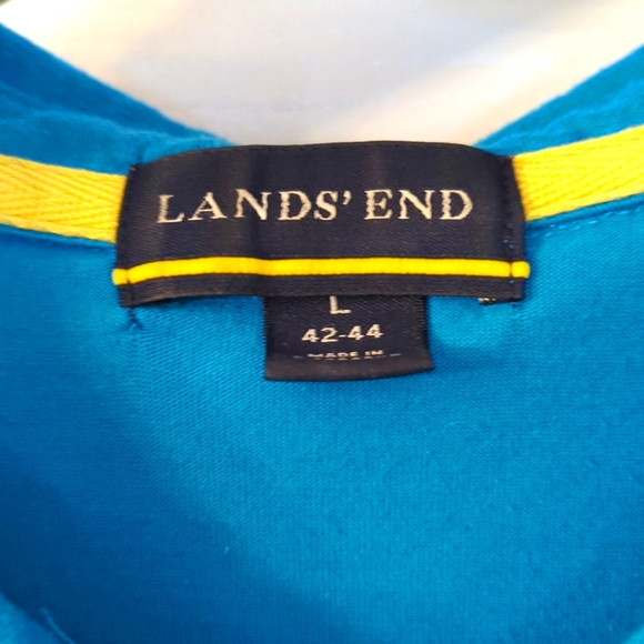 Men's Lands End Blue Polo Size Large - Picture 2 of 3